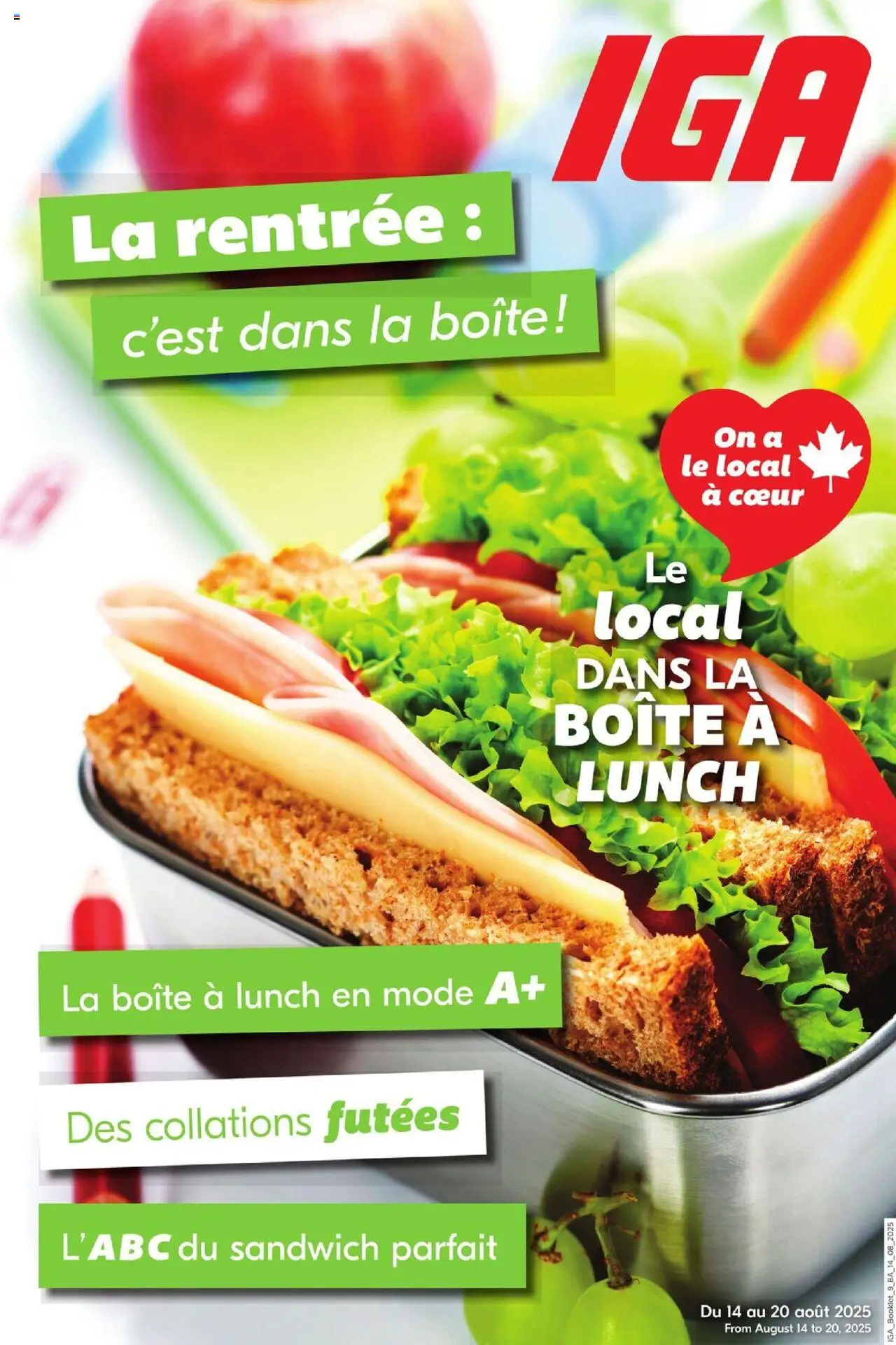 IGA flyer valid from Aug 14, 2025 - page number 1