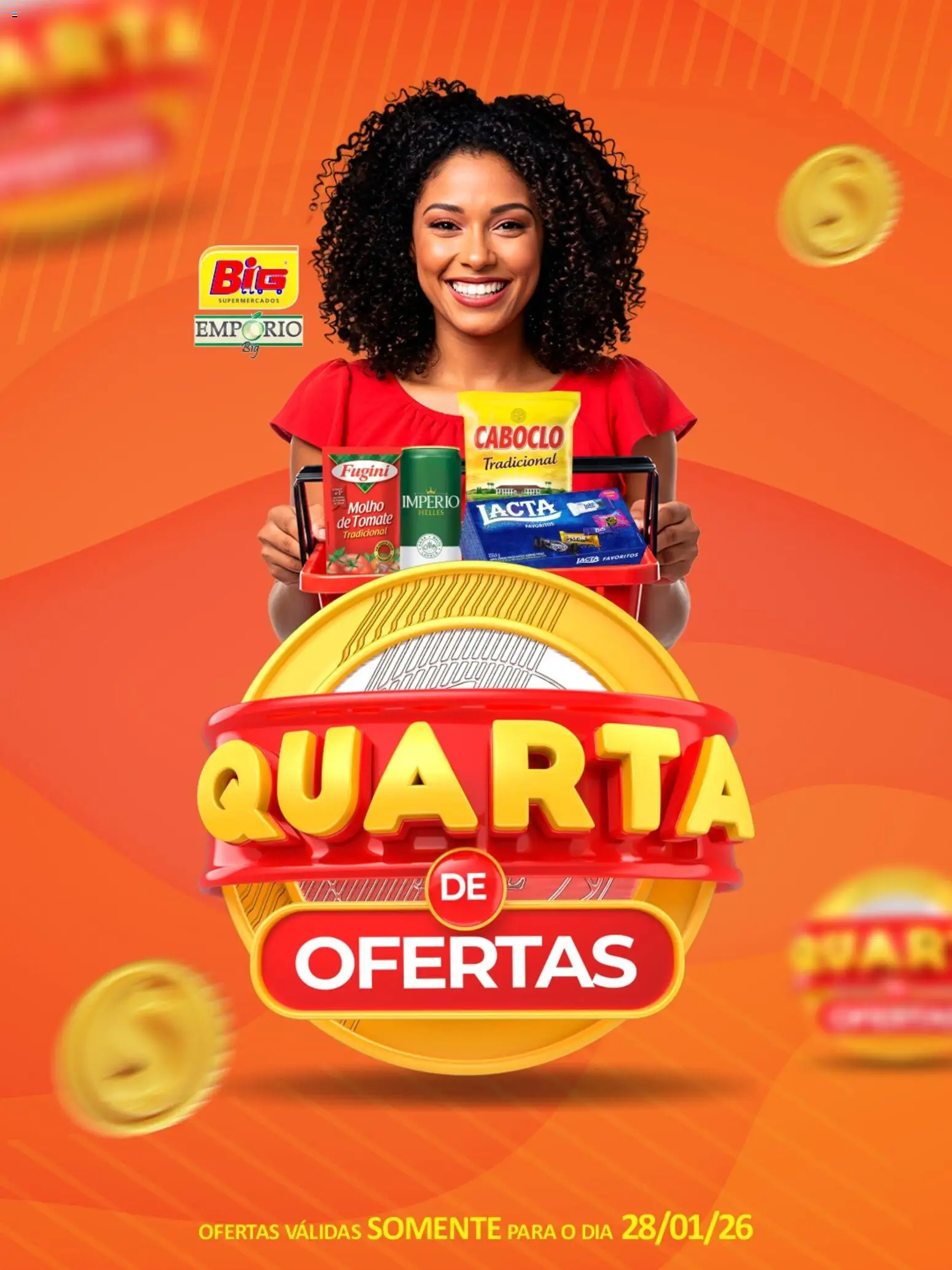 Pré-Visualização do folheto "Ofertas do Dia" da loja Big Supermercados válido a partir de 28/01/2026