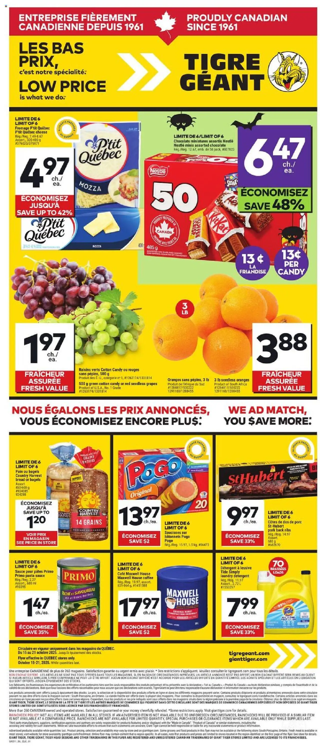 Giant Tiger flyer valid from Oct 15, 2025 - page number 1