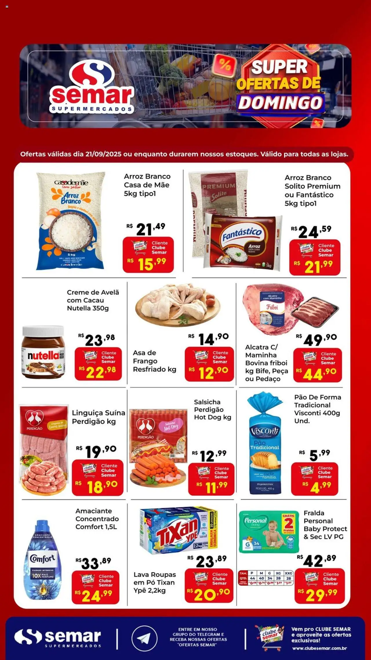 Semar Supermercado folheto "Ofertas da semana" válido a partir de 21/09/2025 - número de página 1