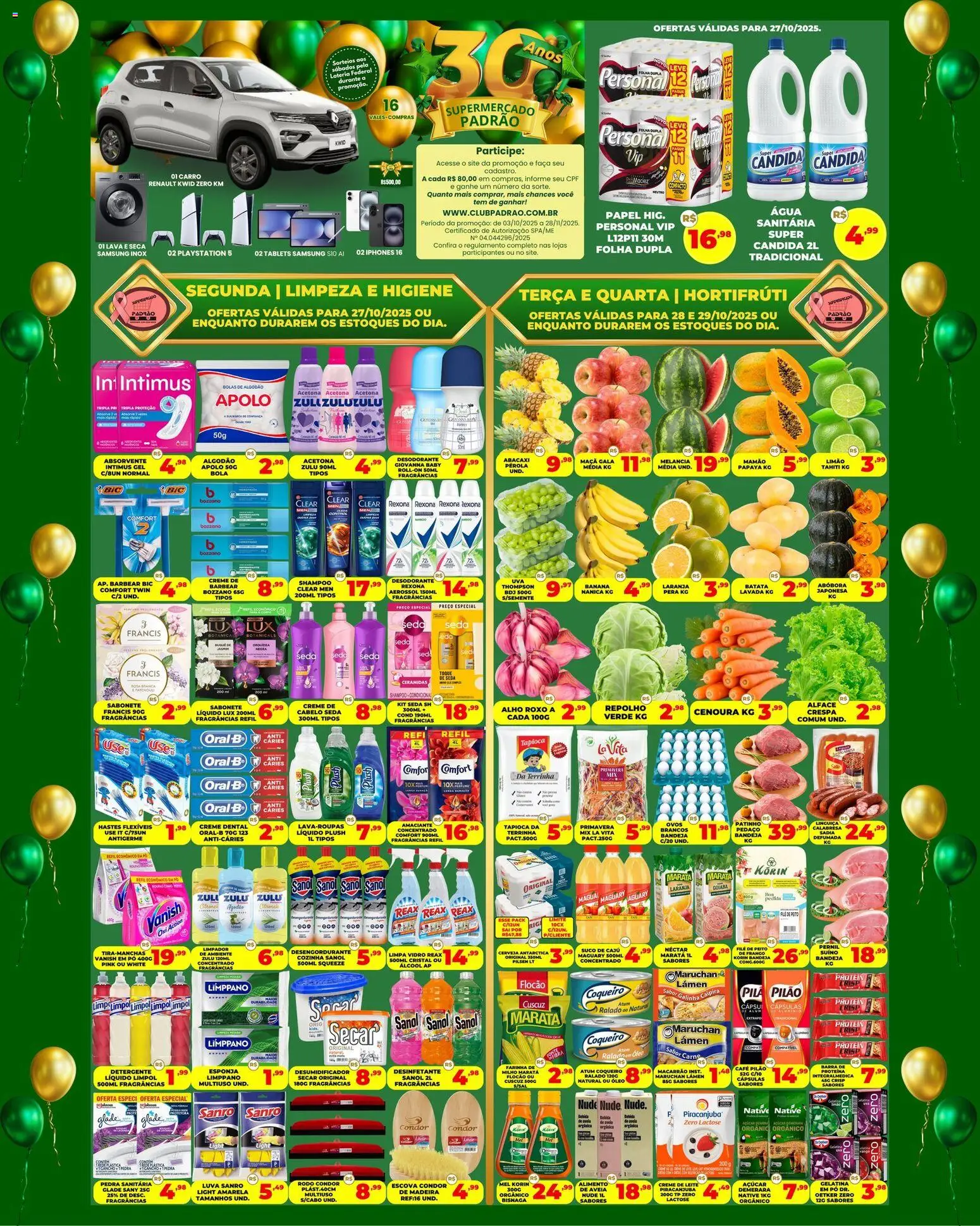 Supermercado Padrão folheto "Ofertas da semana" válido a partir de 27/10/2025 - número de página 1