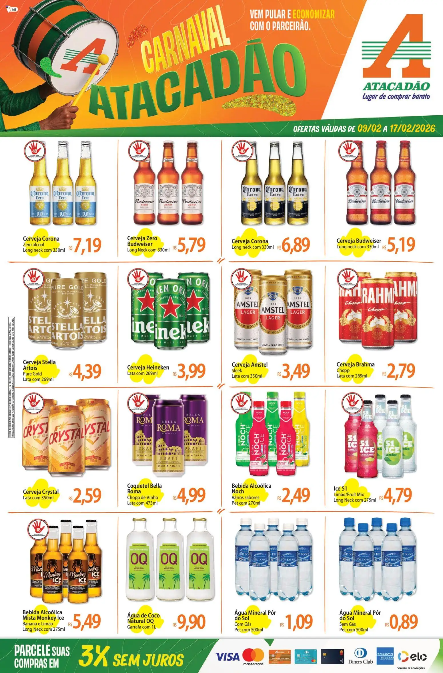 Pré-Visualização do folheto "Ofertas - MS" da loja Atacadão válido a partir de 09/02/2026