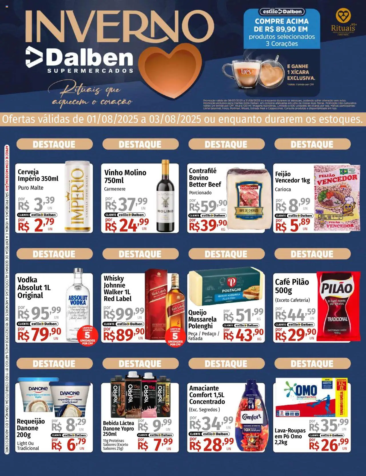 Supermercado Dalben folheto "Ofertas da semana" válido a partir de 01/08/2025 - número de página 1
