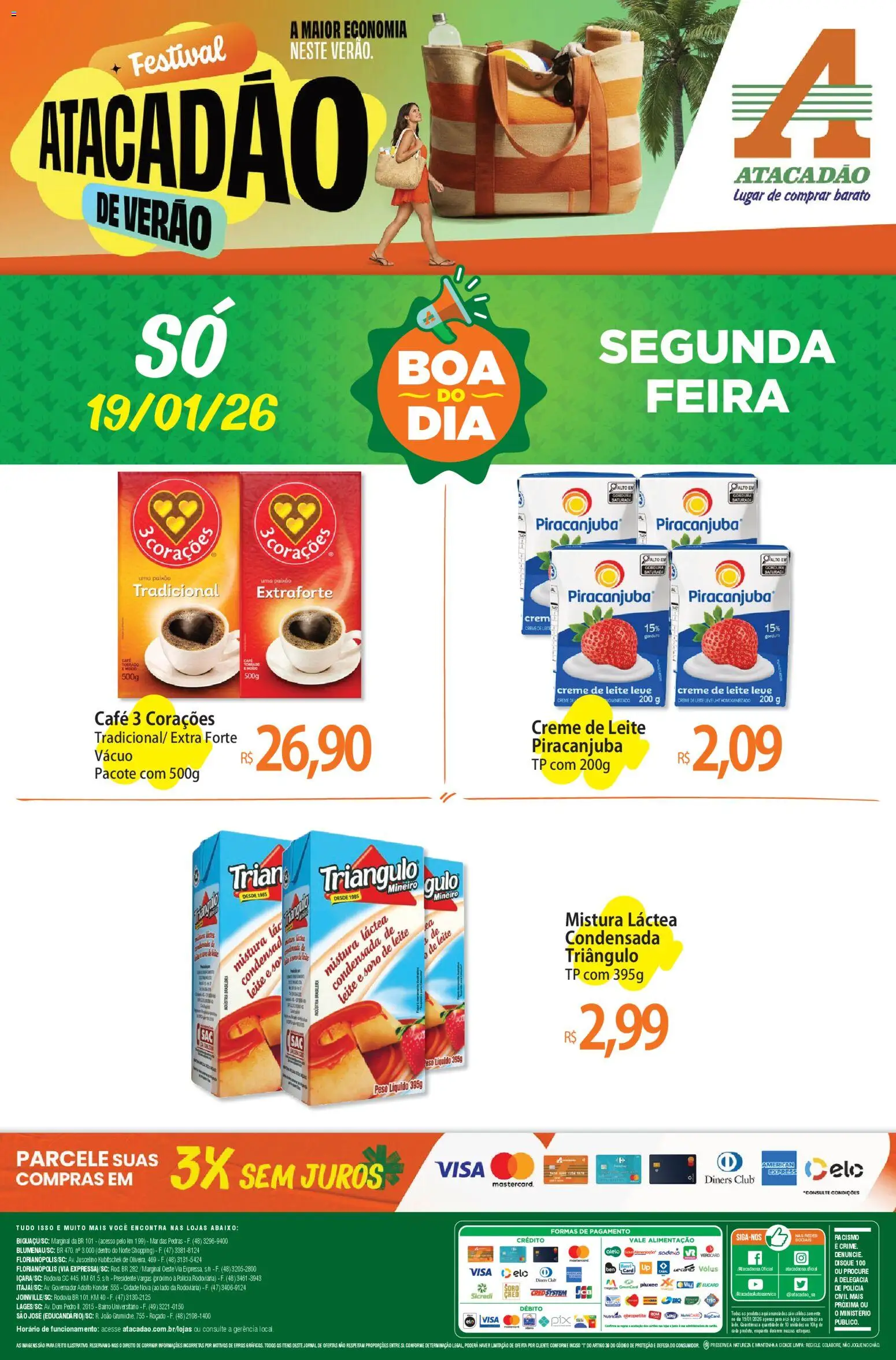 Pré-Visualização do folheto "Ofertas - SC" da loja Atacadão válido a partir de 19/01/2026