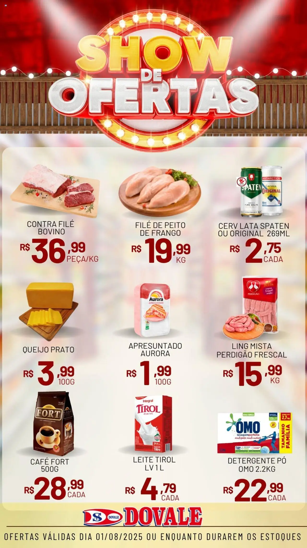 Dovale folheto "Ofertas do Dia" válido a partir de 01/08/2025 - número de página 1