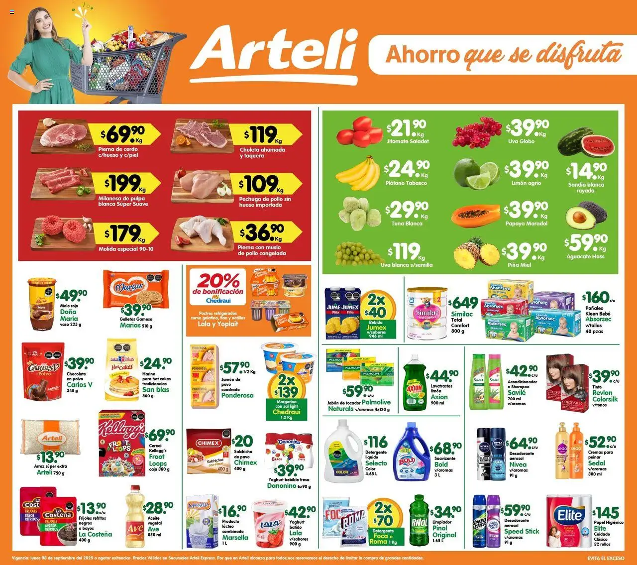 Folleto Express Arteli y sus promociones válidas desde el 08/09/2025 - Número de página 1
