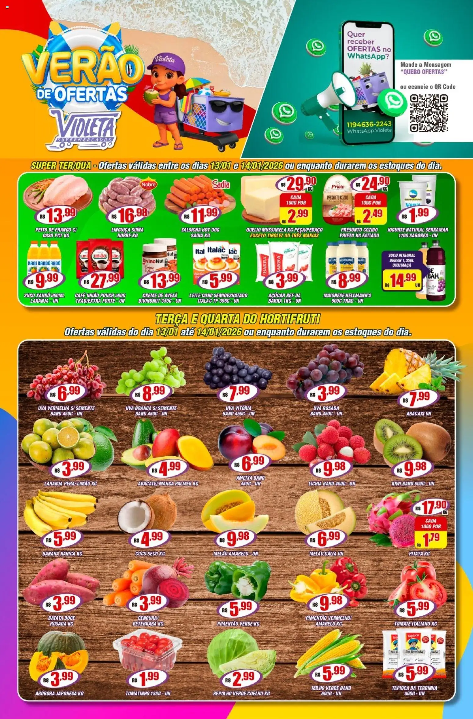 Pré-Visualização do folheto "Ofertas da semana" da loja Violeta Supermercados válido a partir de 13/01/2026
