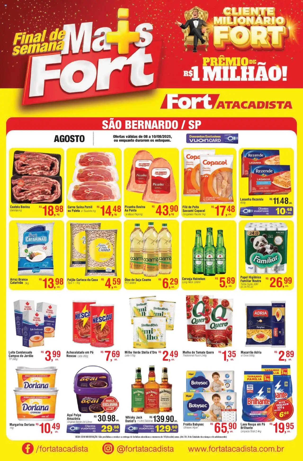 Fort Atacadista folheto "Ofertas Final de Semana" válido a partir de 08/08/2025 - número de página 1