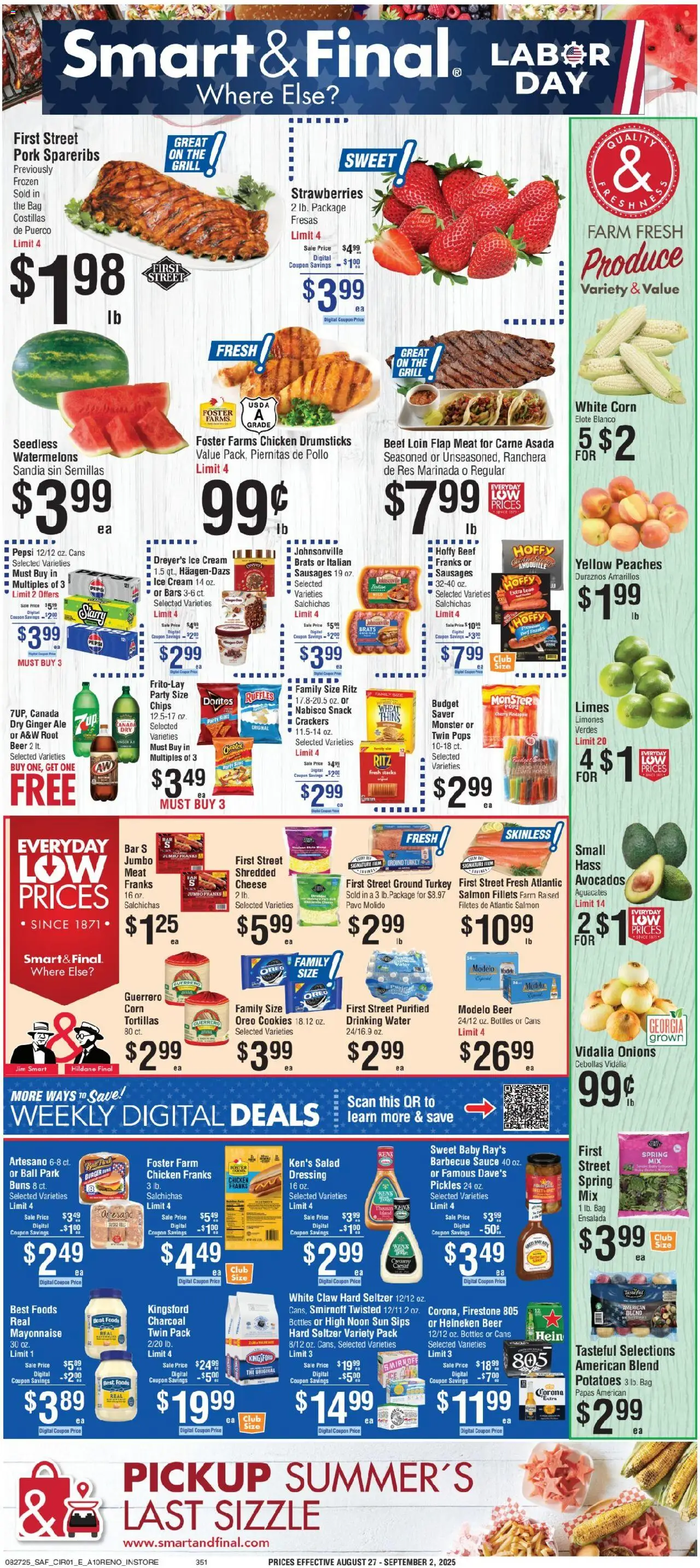 Smart & Final Weekly Ad from 08/27/2025 - Flyer - Page number 1