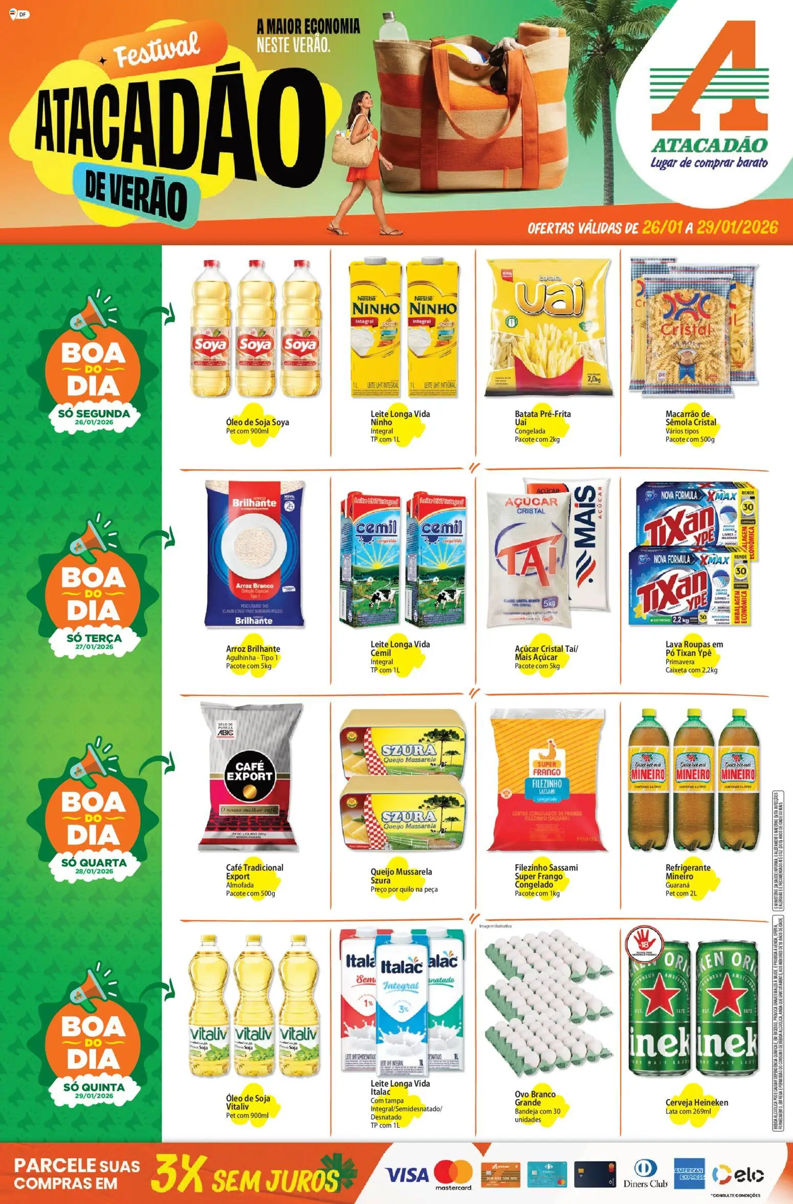 Pré-Visualização do folheto "Ofertas - DF" da loja Atacadão válido a partir de 26/01/2026