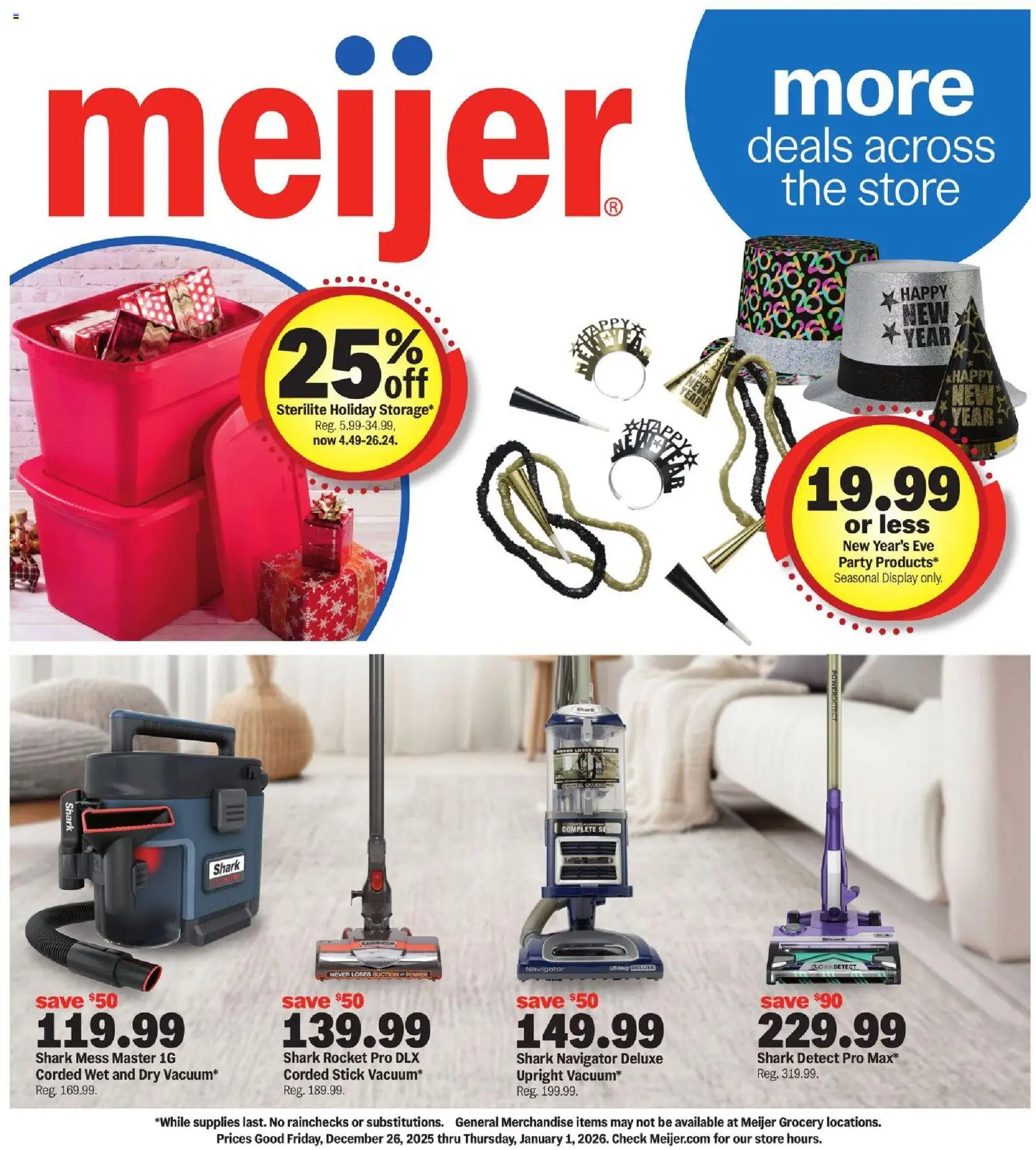 Ad Preview of Meijer More Deals Across the Store from 12/26/2025