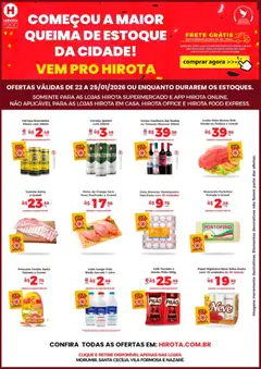 Pré-Visualização do folheto "Ofertas Queima de Estoque " da loja Hirota Food válido a partir de 22/01/2026