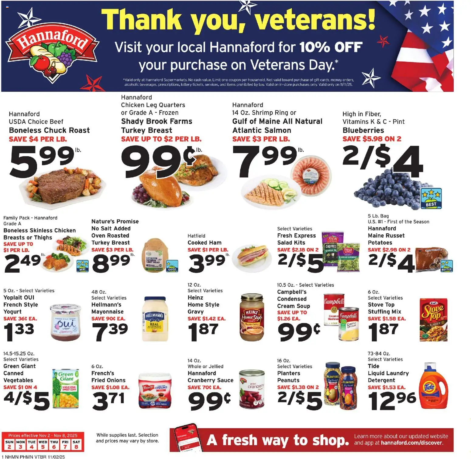 Ad Preview of Hannaford Weekly Ad from 11/02/2025