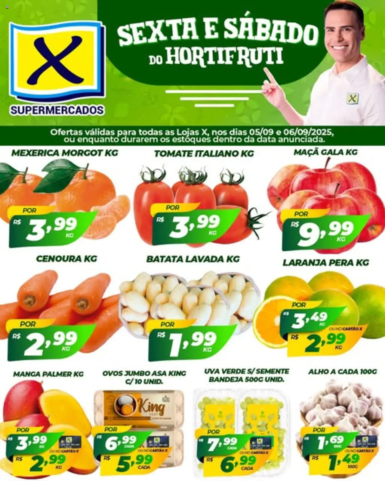 X Supermercados folheto "Ofertas Hortifruti" válido a partir de 05/09/2025 - número de página 1