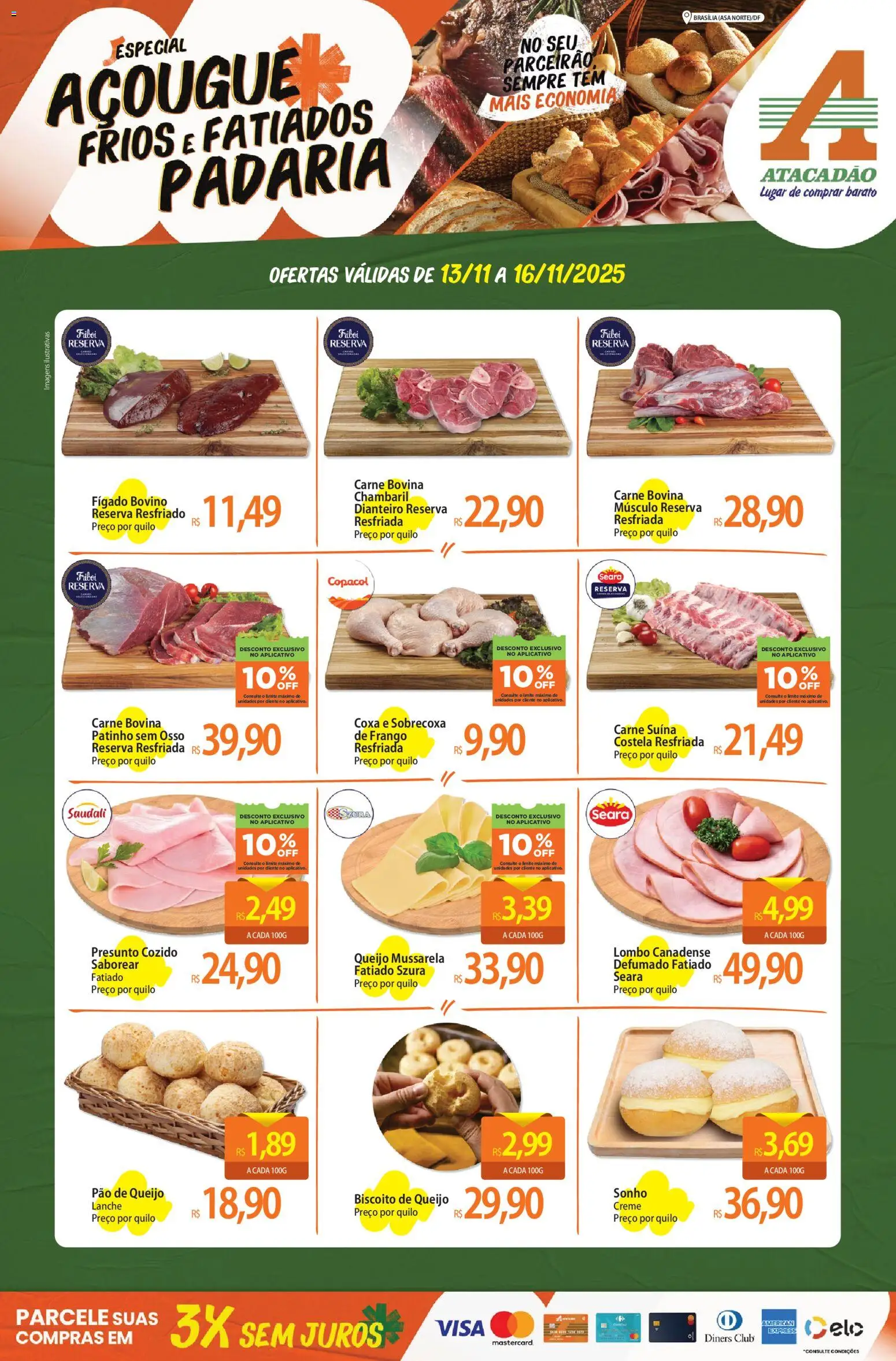 Pré-Visualização do folheto "Ofertas - DF" da loja Atacadão válido a partir de 13/11/2025