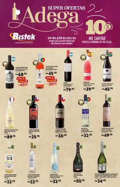 Pré-Visualização do folheto "Ofertas Adega" da loja Bistek Supermercados válido a partir de 29/01/2026