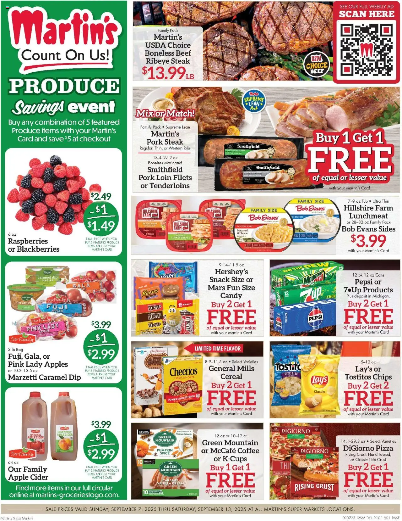 Martin’s Weekly Ad from 09/07/2025 - Flyer - Page number 1