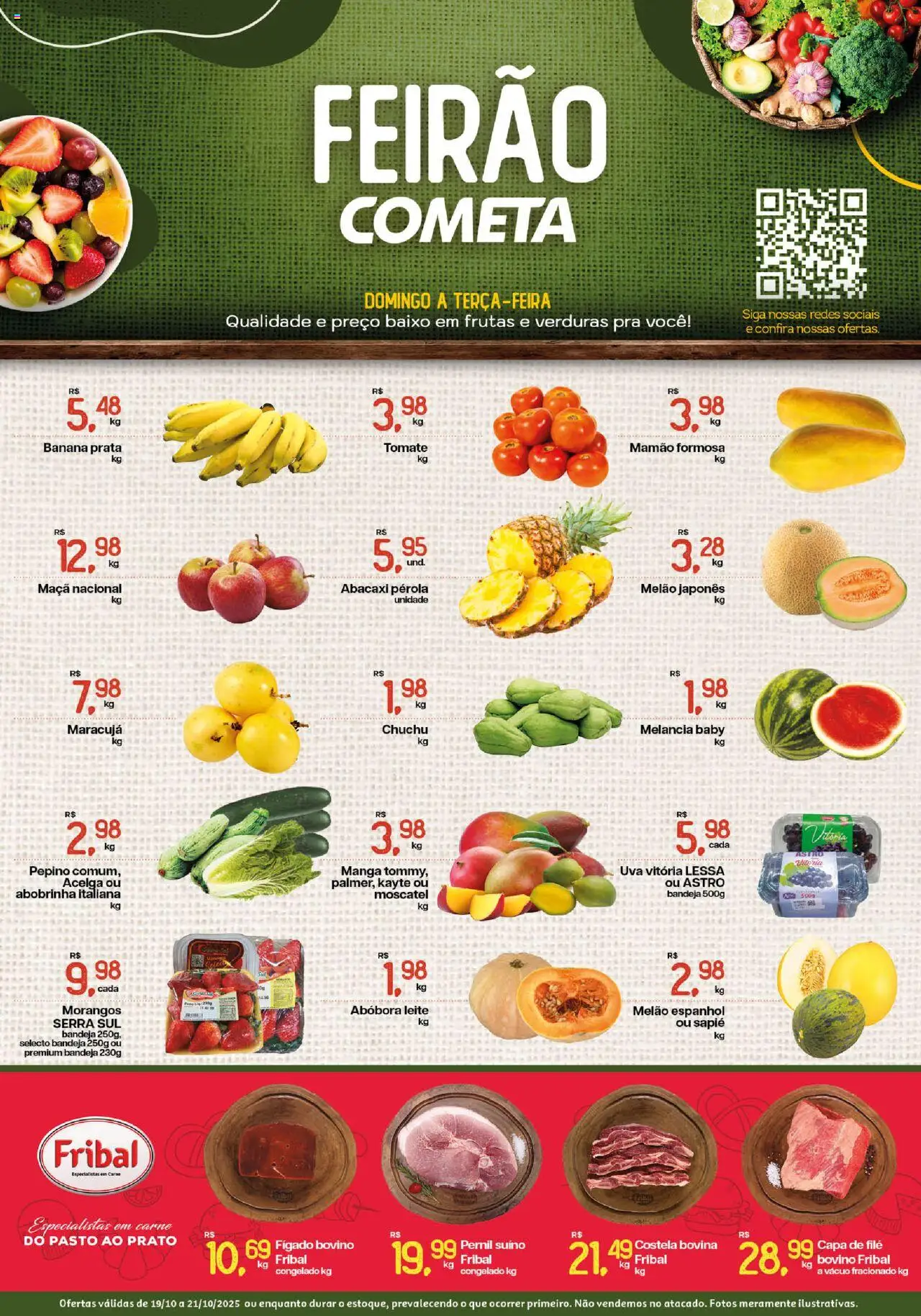 Cometa Supermercados folheto "Ofertas Feirão" válido a partir de 19/10/2025 - número de página 1