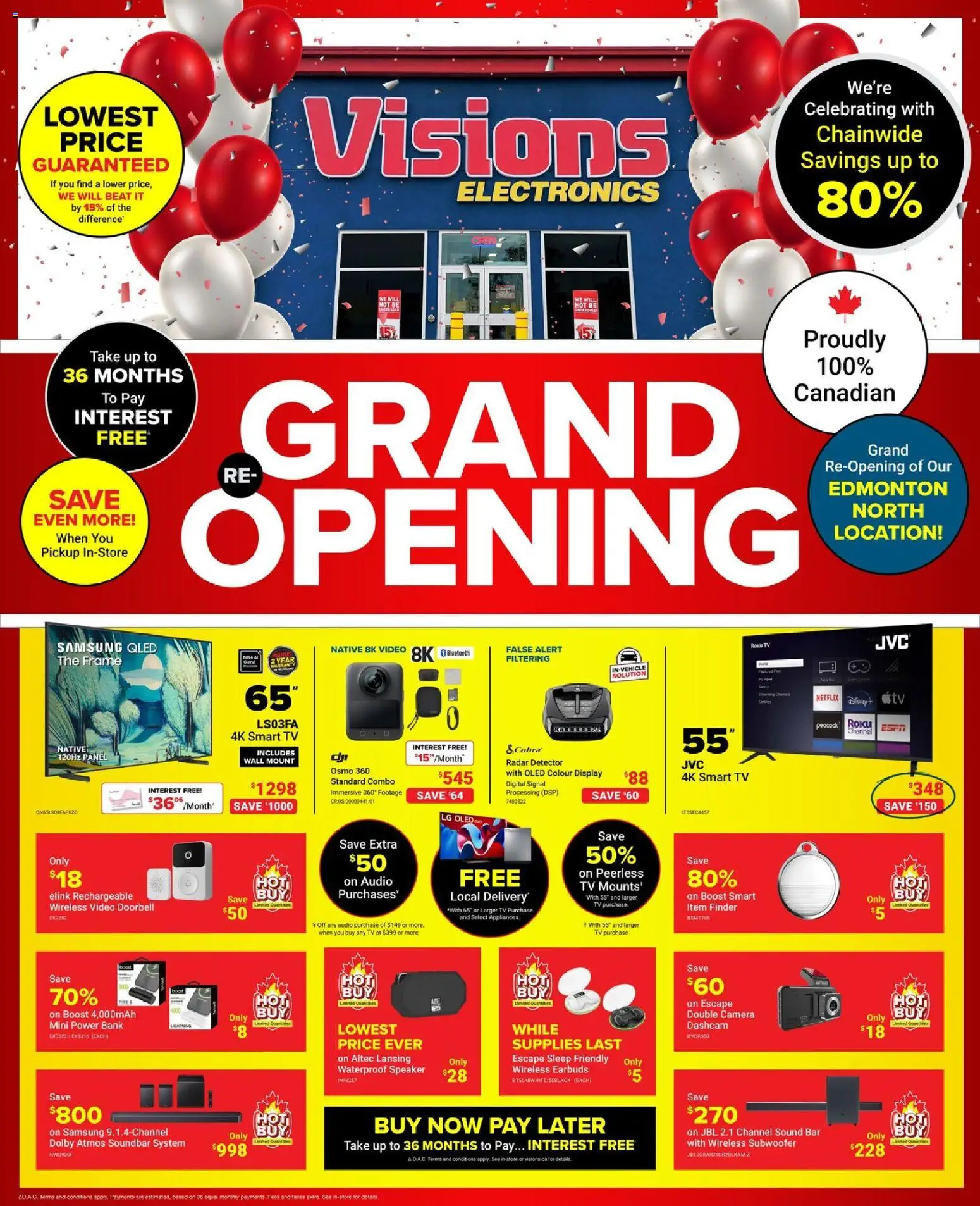 Preview of leaflet Visions weekly flyer / circulaire from shop Visions is valid from Apr 17, 2026 - Video, Tv, Camera, Speaker, Audio, Soundbar