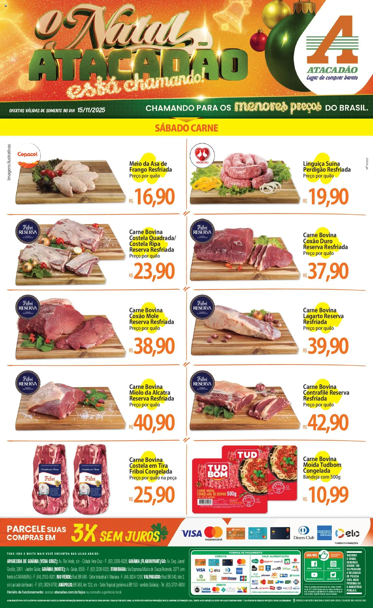 Pré-Visualização do folheto "Ofertas - GO" da loja Atacadão válido a partir de 15/11/2025