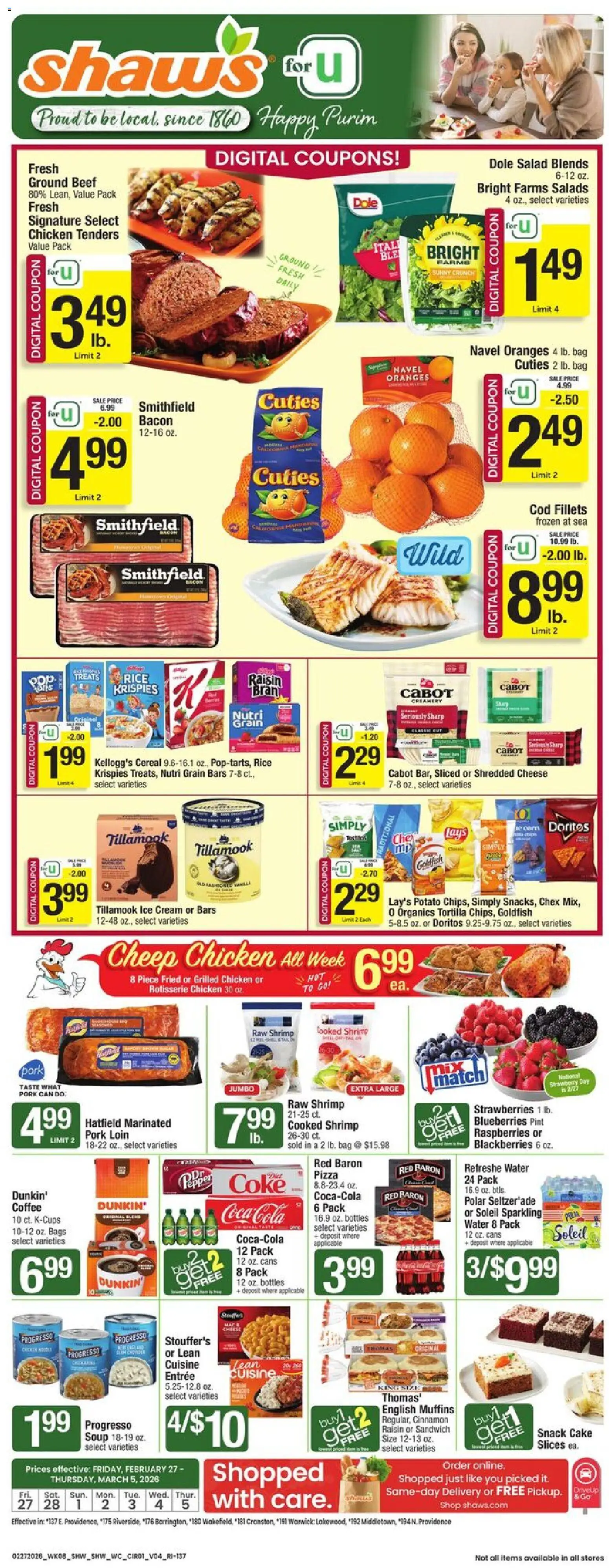 Ad Preview of Shaw's Weekly Ad - RI from 02/27/2026