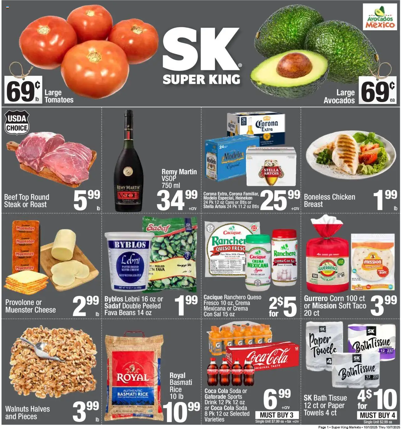 Super King Weekly Ad from 10/01/2025 - Flyer - Page number 1