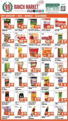 Ad Preview of 99 Ranch Market Dry Grocery | Rice | Noodle | Seasoning from 08/29/2025