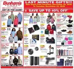 Ad Preview of Dunham's Sports Ad from 12/20/2025