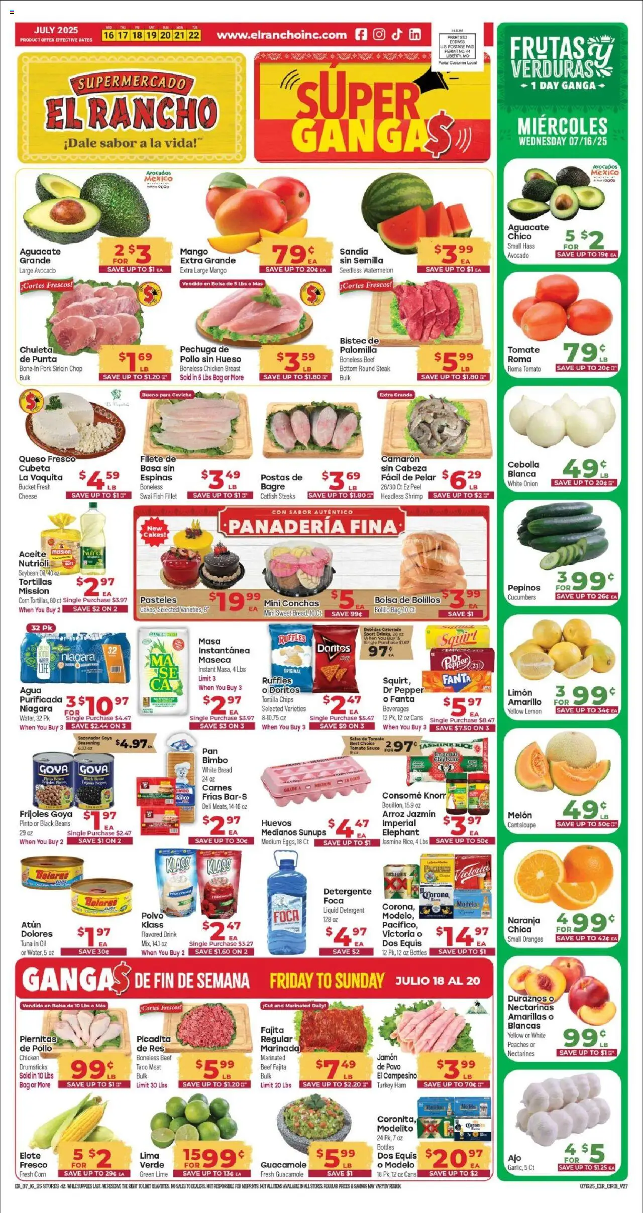 El Rancho Weekly Ad from 07/16/2025 - Flyer - Page number 1