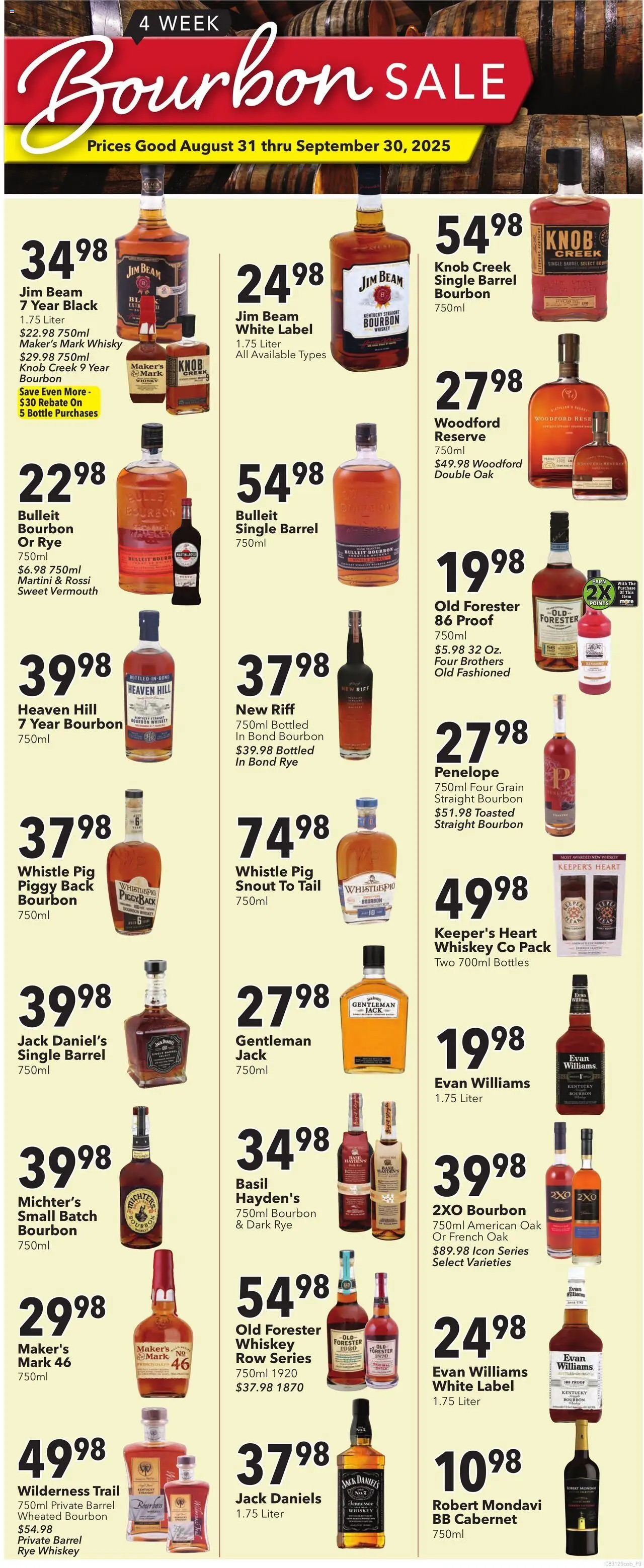 Coborn's Bourbon Sale from 08/31/2025 - Flyer - Page number 1