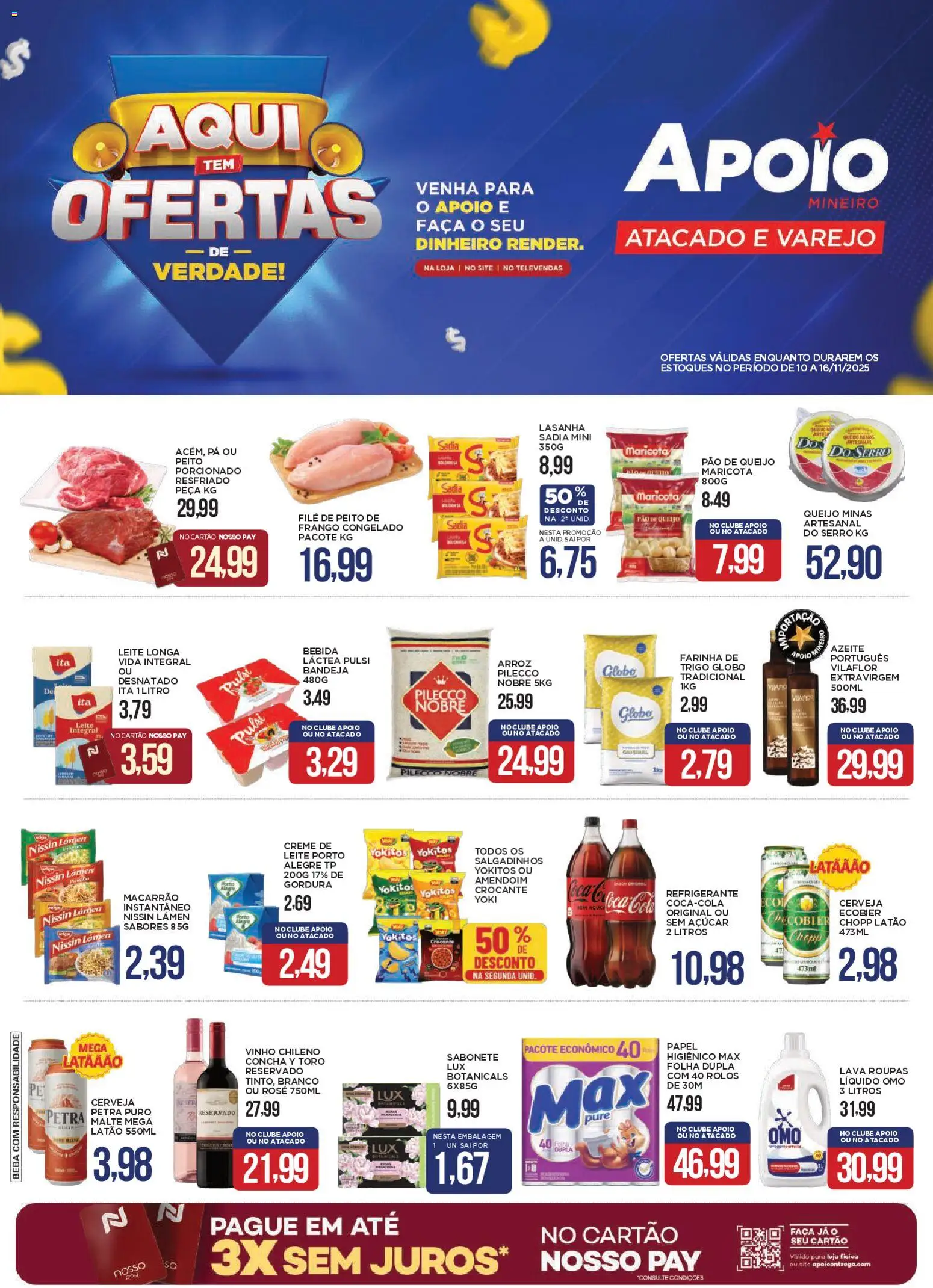 Pré-Visualização do folheto "Ofertas da semana" da loja Apoio Mineiro válido a partir de 10/11/2025