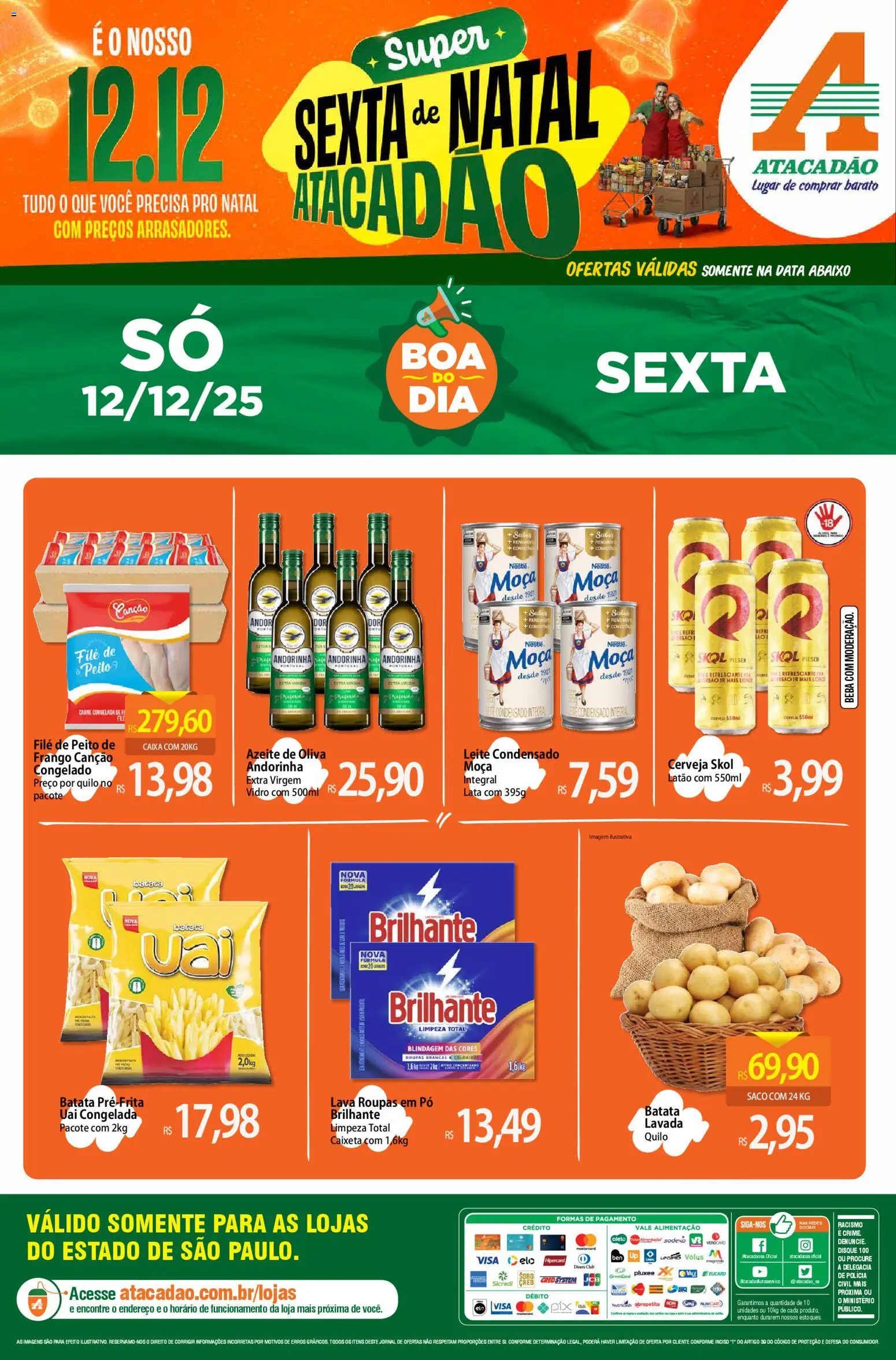 Pré-Visualização do folheto "Ofertas - SP" da loja Atacadão válido a partir de 12/12/2025