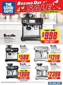 Preview of catalogue Boxing Day Sale - Breville from shop The Good Guys valid 24/12/2025
