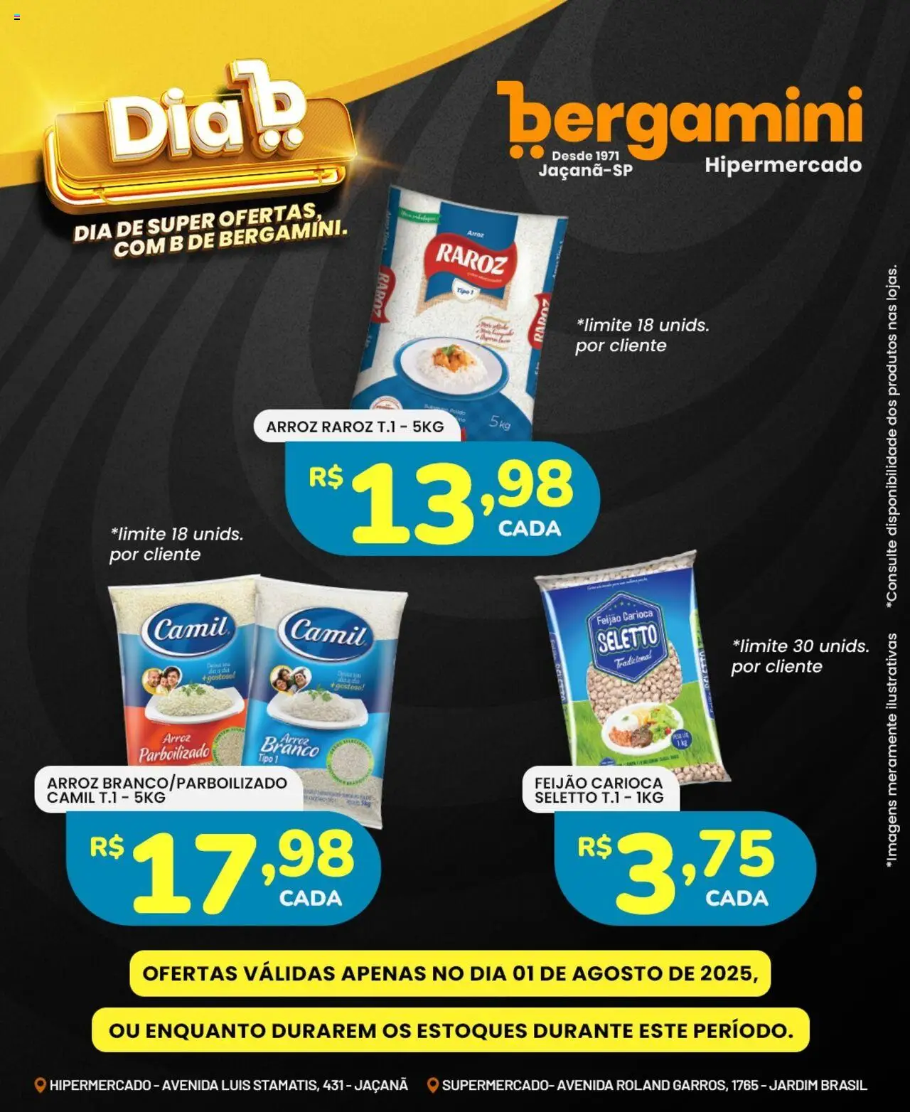 Supermercado Bergamini folheto "Ofertas da semana" válido a partir de 01/08/2025 - número de página 1