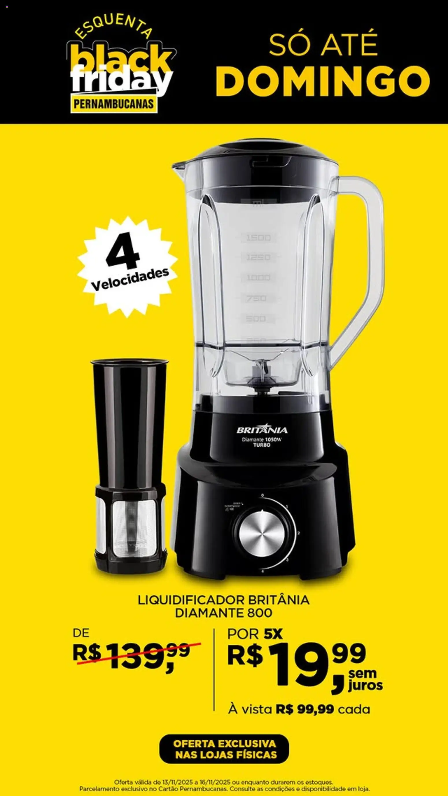 Pré-Visualização do folheto "Black Friday" da loja Pernambucanas válido a partir de 13/11/2025