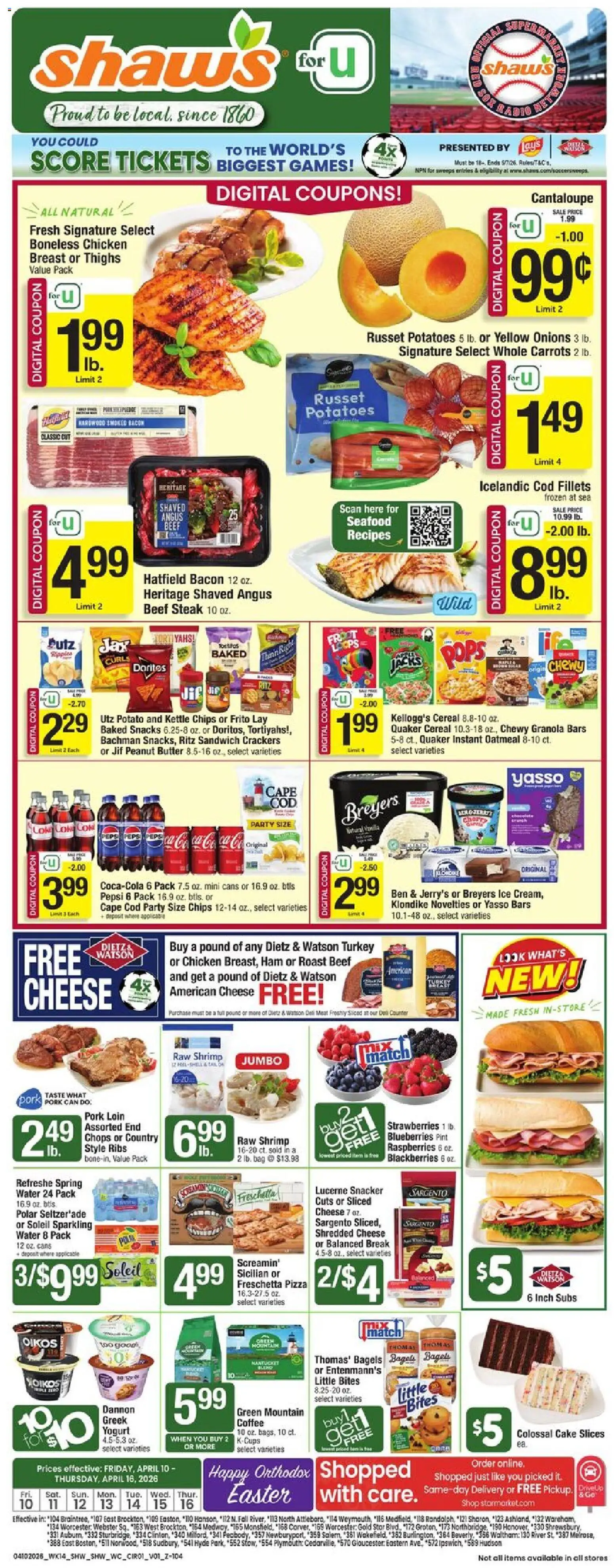 Ad Preview of Shaw's Shaw's Weekly Ad from 04/10/2026