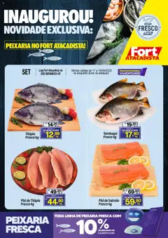 Pré-Visualização do folheto "Ofertas Peixaria" da loja Fort Atacadista válido a partir de 17/09/2025