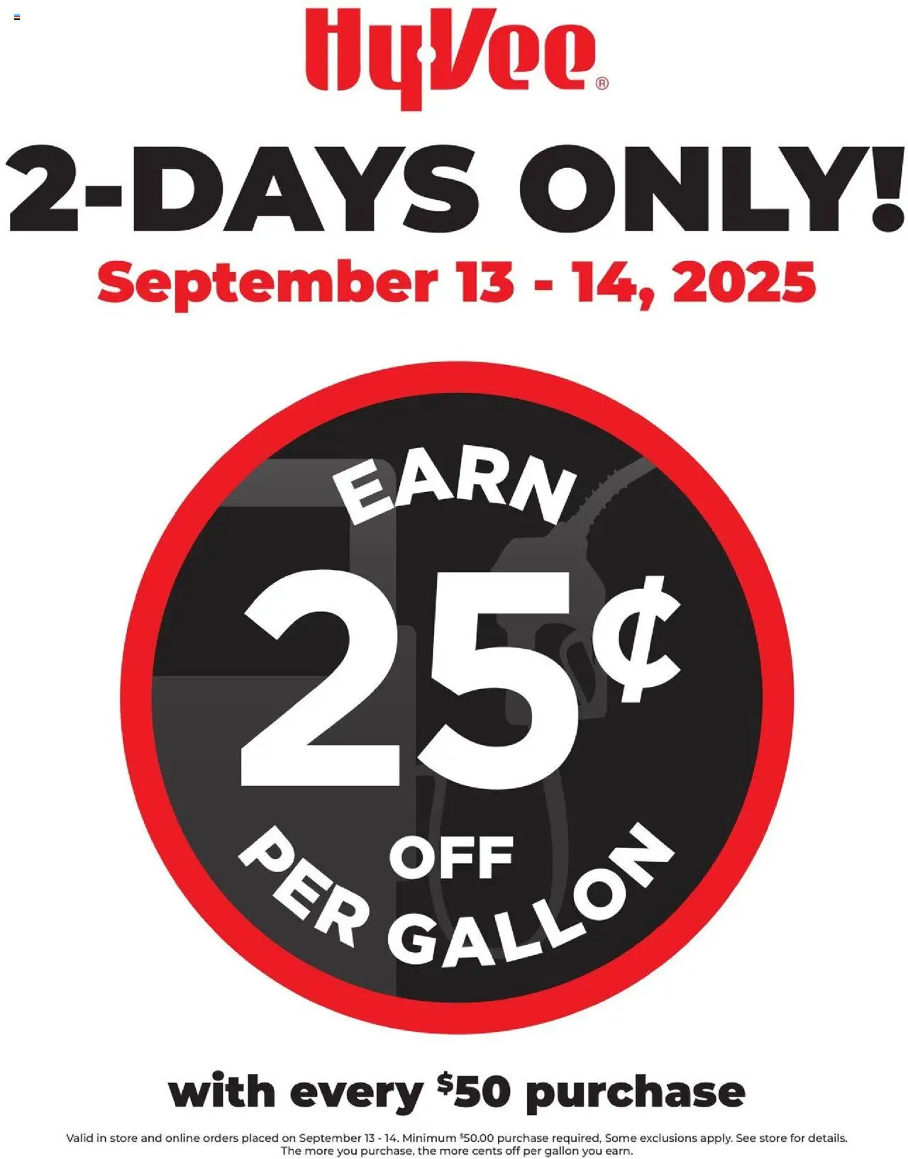 HyVee 2 Day Sale from 09/13/2025 - Flyer - Page number 1