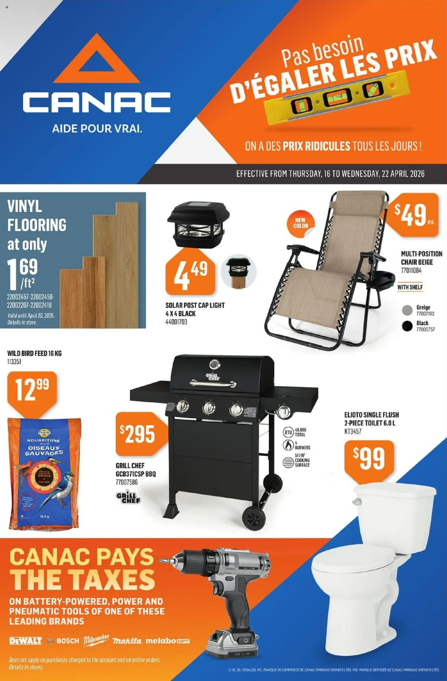 Preview of leaflet Canac weekly flyer from shop Canac is valid from Apr 16, 2026