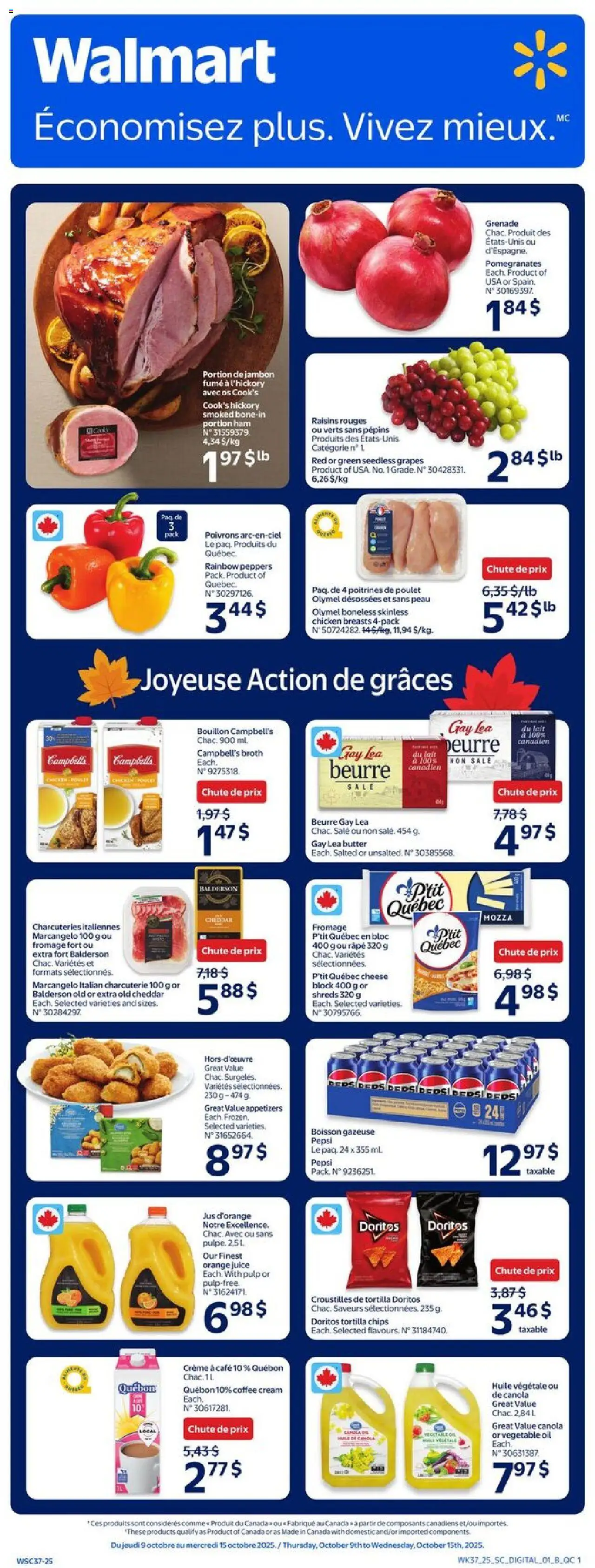 Walmart flyer valid from Oct 09, 2025 - page number 1