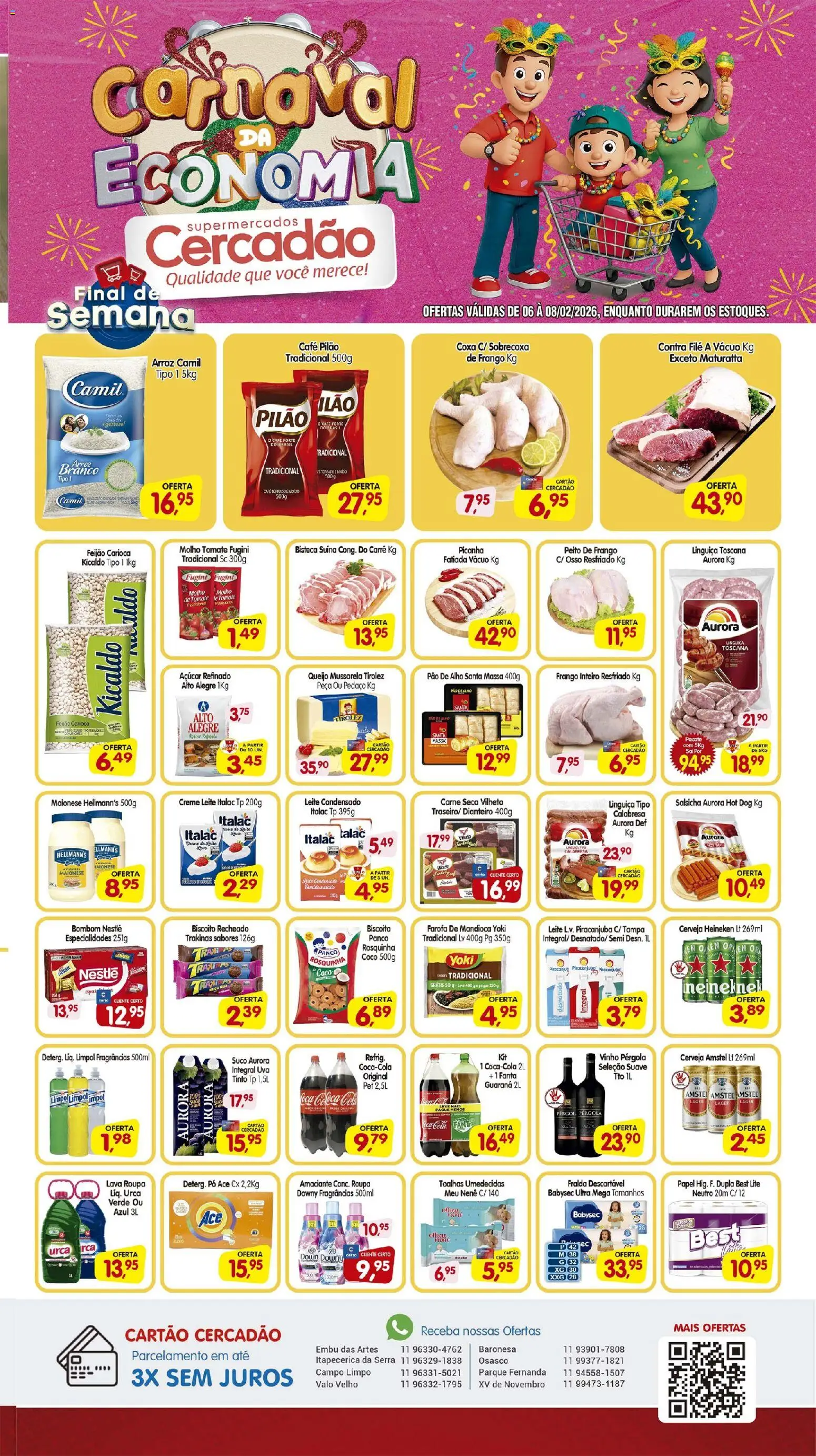 Pré-Visualização do folheto "Ofertas da semana" da loja Cercadão válido a partir de 06/02/2026