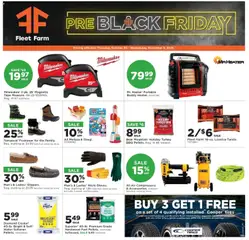 Ad Preview of Mills Fleet Farm Early Black Friday from 10/30/2025