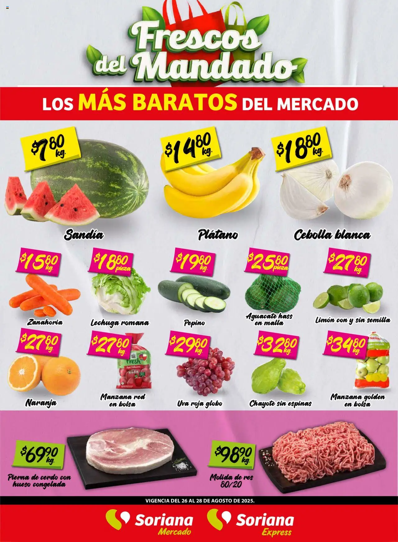 Frescos del Mandado Mercado: Saltillo Soriana y sus promociones válidas desde el 26/08/2025 - Número de página 1