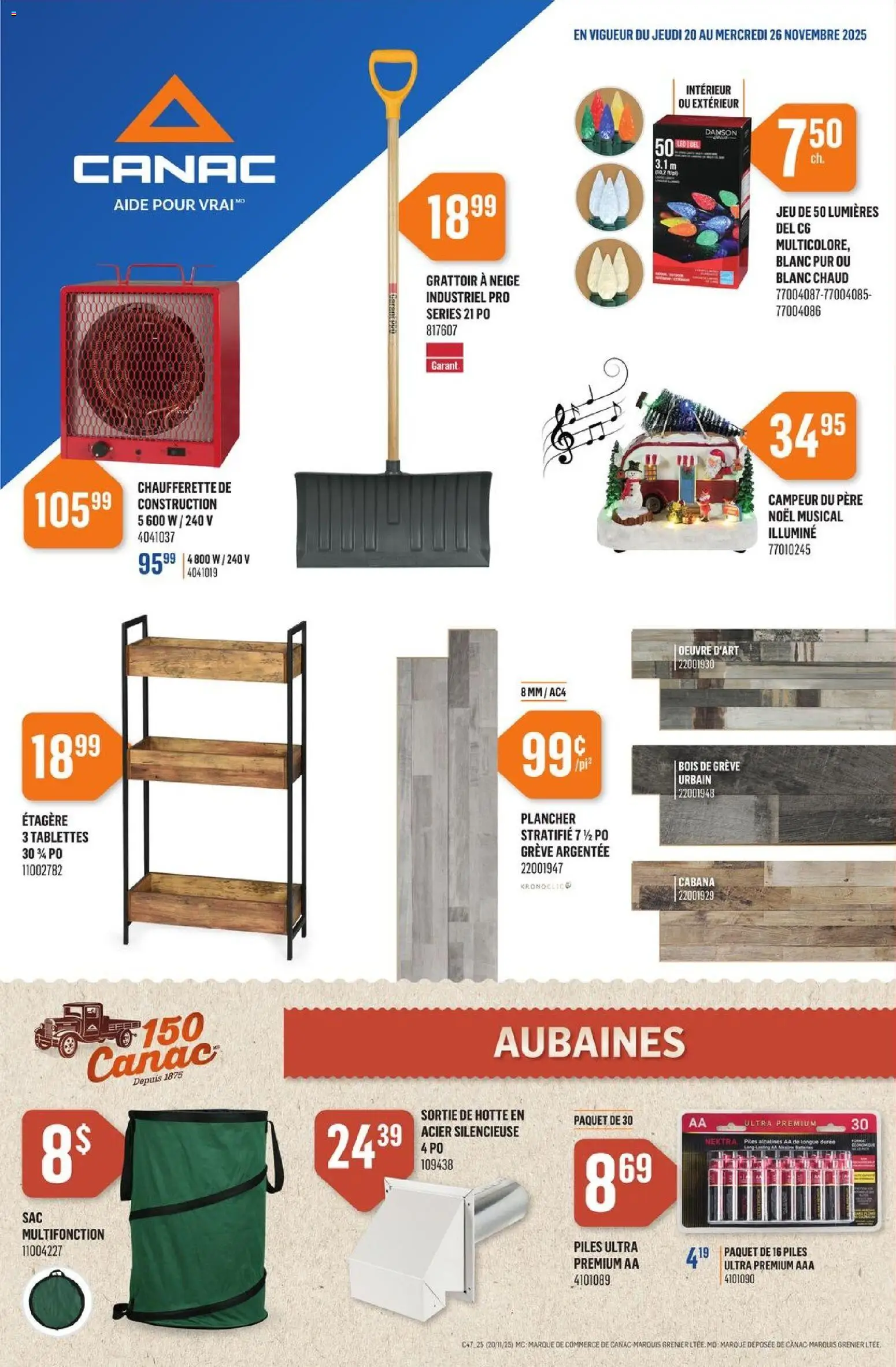 Preview of leaflet Circulaire from shop Canac is valid from Nov 20, 2025