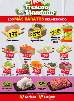 Vista previa las ofertas de la tienda Soriana - Frescos del Mandado Mercado: Coah, Chih y Dur desde el 02/12/2025 
