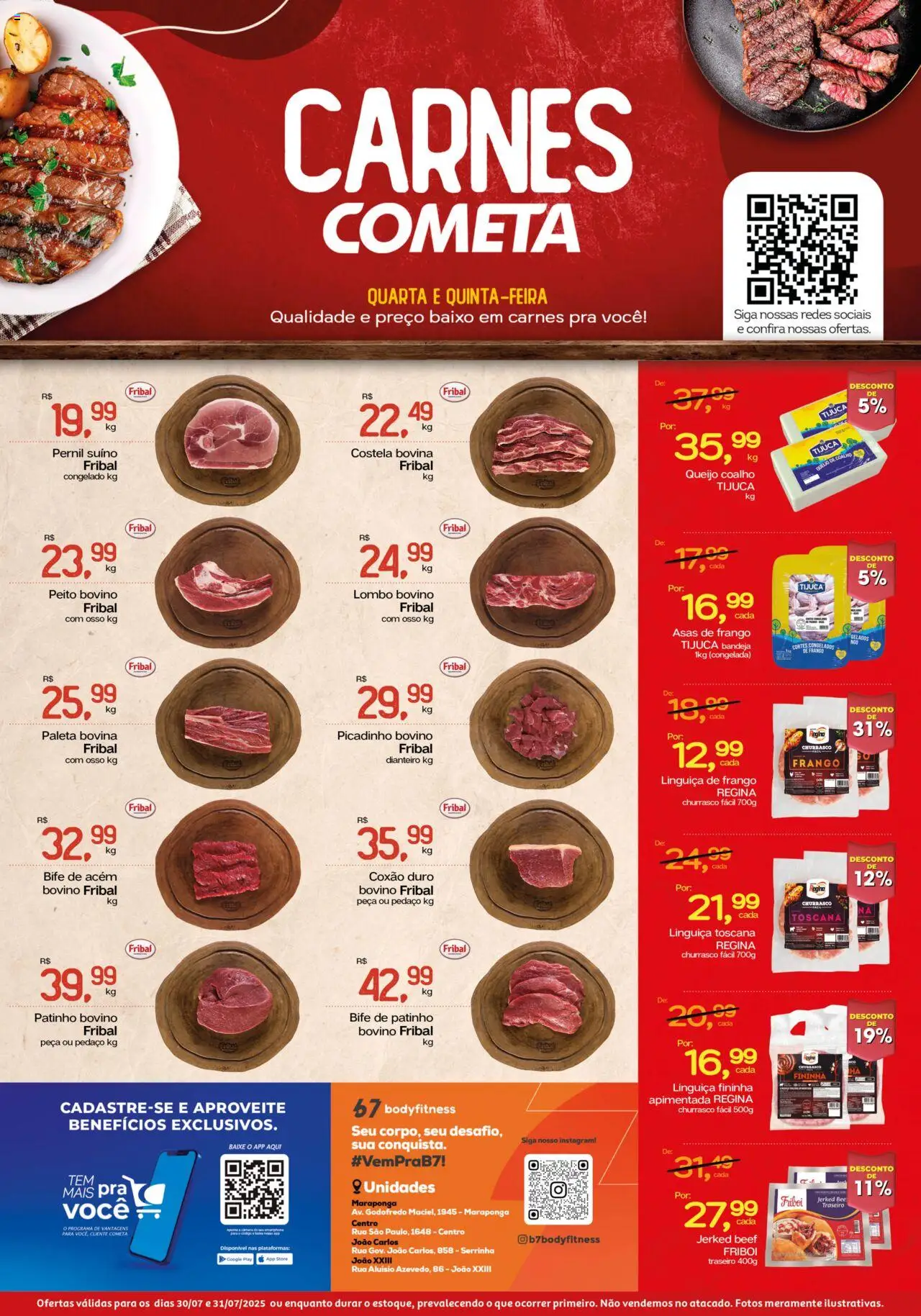 Cometa Supermercados folheto "Ofertas Carnes" válido a partir de 30/07/2025 - número de página 1