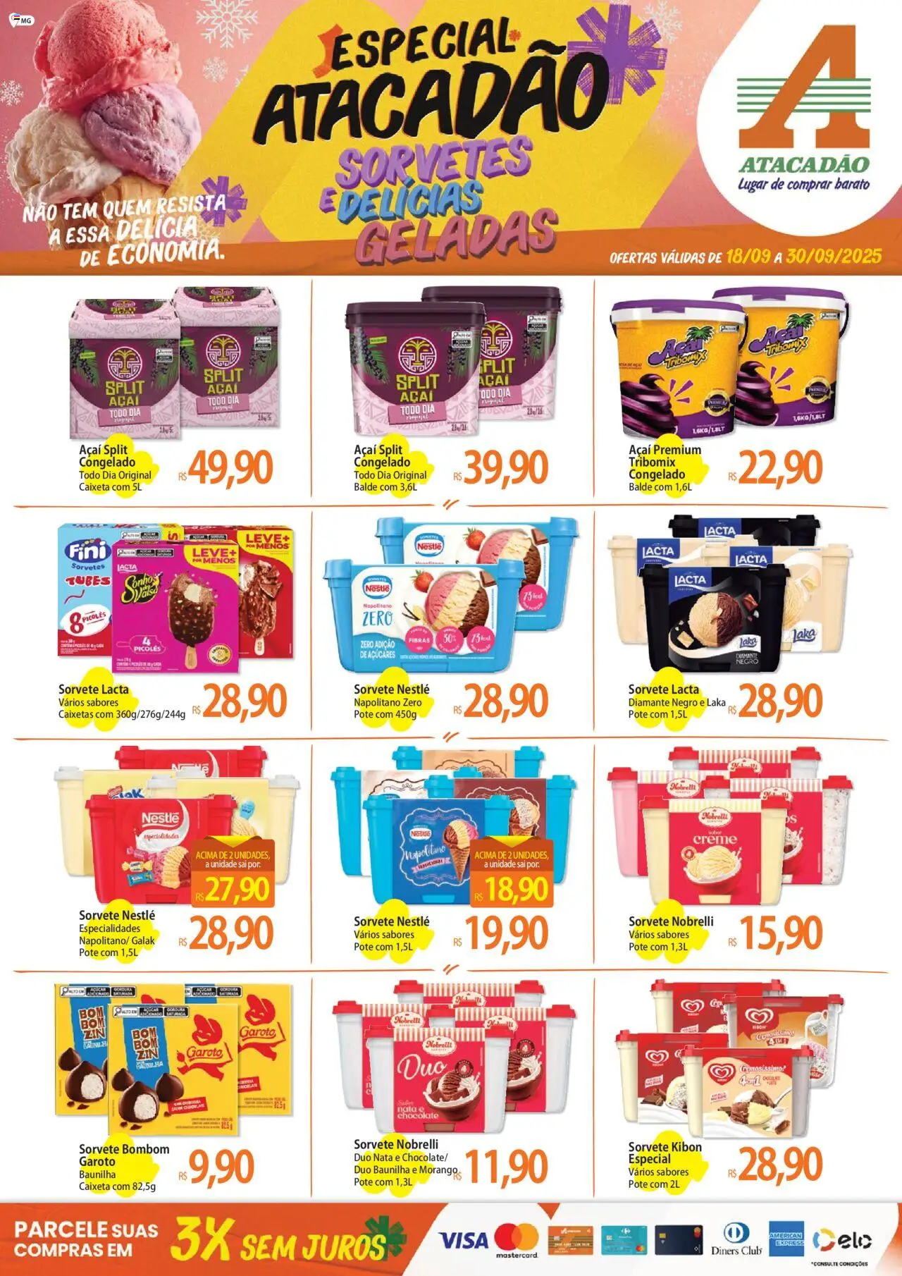 Atacadão folheto "Ofertas - MG" válido a partir de 18/09/2025 - número de página 1