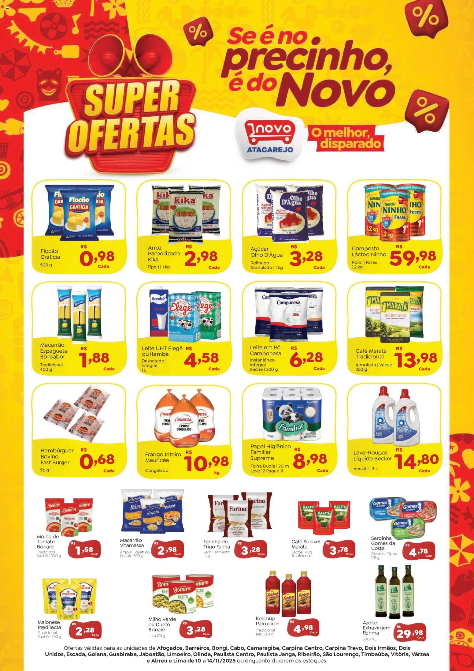Pré-Visualização do folheto "Ofertas da semana" da loja Novo Atacarejo válido a partir de 10/11/2025
