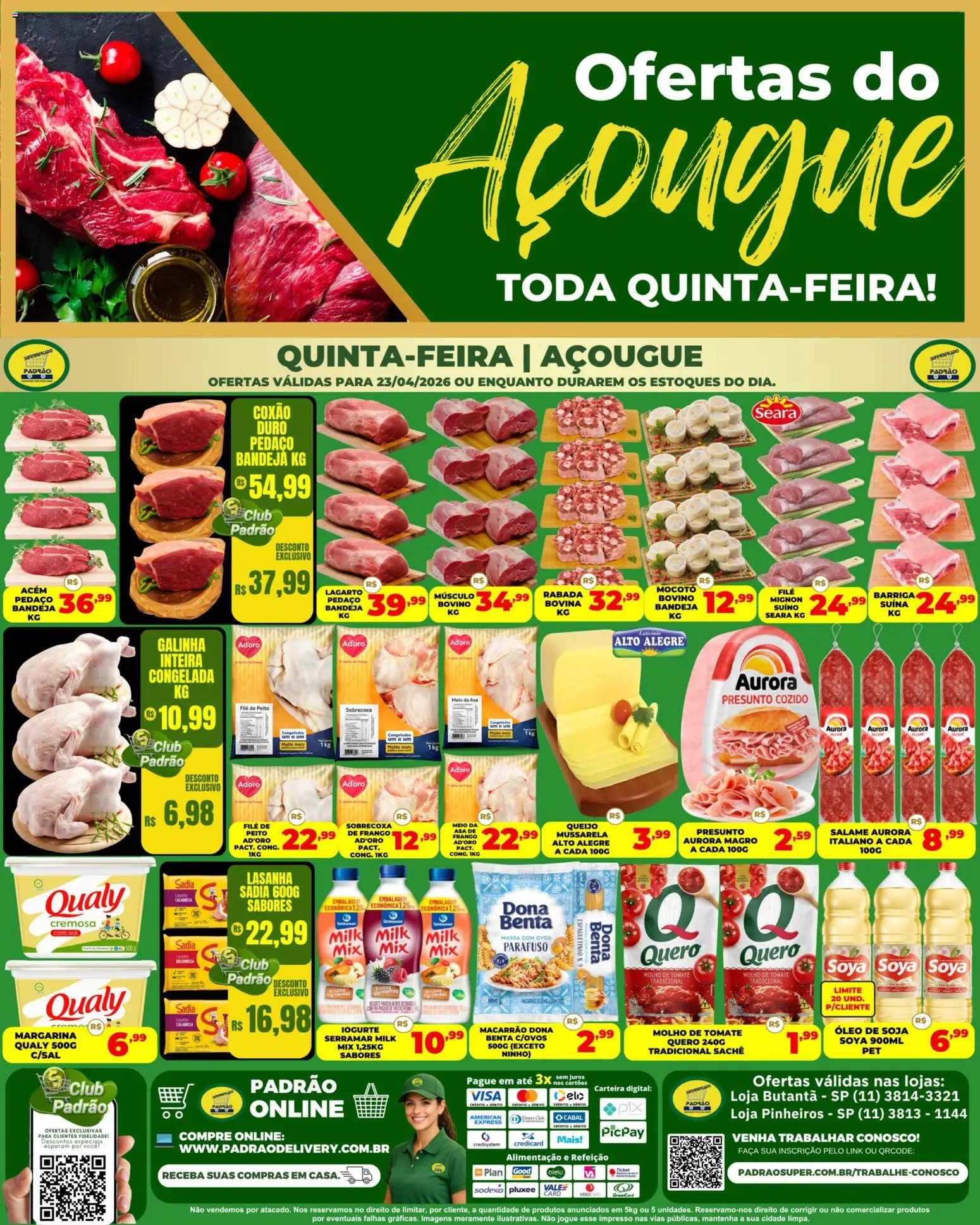 Pré-Visualização do folheto "Supermercado Padrão ofertas do Açougue" da loja Supermercado Padrão válido a partir de 23/04/2026
