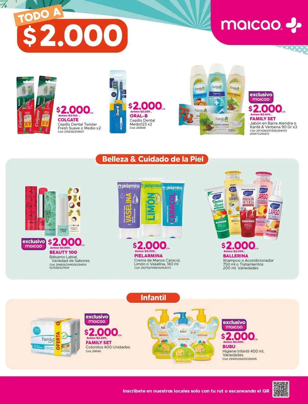 Maicao Ofertas > válido desde 01.06.2025 > número de página 3 - Limón, Bálsamo, Algodón, Cepillo, Acondicionador, Crema de manos, Jabón, Shampoo
